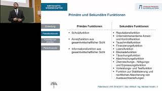 Patentrecht 09 - Patentfunktionen sowie Evaluation und Bewertung von Patenten