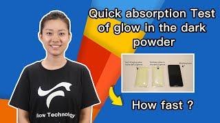 How does this luminous powder absorb light so quickly?