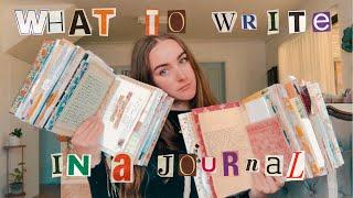 what to write in your journal 