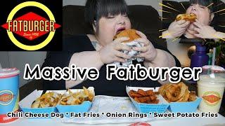 Massive Fatburger Mukbang XXL 1 Pound Burger & Sides