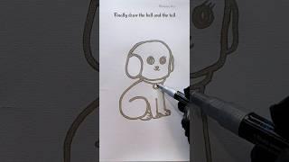 Easy rules to draw a cute puppy  #shorts #craft #art #drawing #crafts #artist #creative
