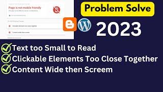 Page is Not Mobile Friendly Google Search Console WordPress | Page is Not Mobile Friendly WordPress