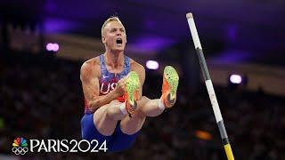 USA's Sam Kendricks flies to pole vault silver at Paris Olympics | NBC Sports