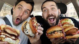 FAMOUS MEAT BURGER JOINT MUKBANG with JOSH PECK!! (Savory)