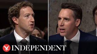 Zuckerberg and Senator Hawley clash in fiery child safety hearing