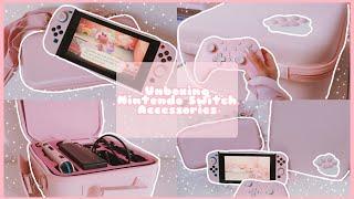 unboxing CUTE nintendo switch accessories  kawaii gaming haul