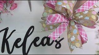 How to make a simple spring funky bow for a wreath