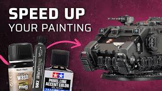 ENAMEL & OIL WASHES explained in 4 Minutes - pin washing made easy! 40k Primaris Impulsor tutorial