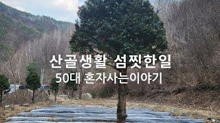 50대 1인가구vlog/ 산골생활중 겪은 섬찟한일/이혼후살아가는 이야기/5도2촌