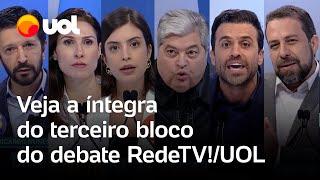 Debate: Marçal, Boulos e Datena têm embate, Nunes fala sobre ônibus do PCC: veja íntegra do 3º bloco