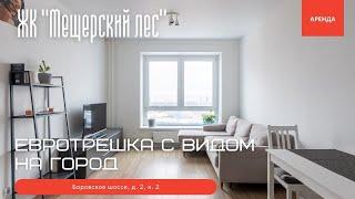 Евротрешка с видом на город в ЖК "Мещерский лес". Аренда