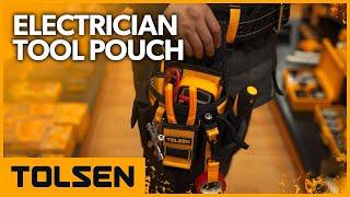 TOLSEN Electrician Tool Pouch with 15 Pockets and Electrician Tool Set