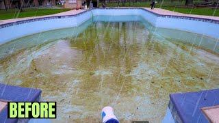 Transforming a Massive Pool in Freezing Rain ️️ | Insane Weather, Incredible Results!