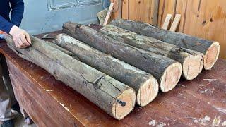 4 Creative Ways To Make Sustainable Furniture From Solid Wood Logs // Interesting Woodworking Ideas
