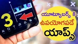 Best Apps for Youtubers 2020 in Telugu | Best Android apps in Telugu by Telugu Techpad