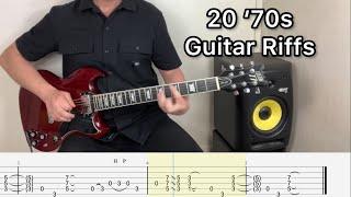 Master 20 Classic Guitar Riffs from the 70s + Tabs