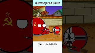 Germany and USSR War 1941 1945  #countryballs #russia #germany #ww2 #ussr