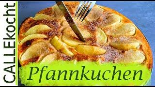 Pfannkuchen / Eierkuchen mit Apfel selber machen. Omas Rezept