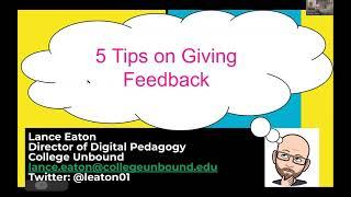 5 Tips on Giving Feedback to Students