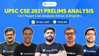 UPSC CSE 2021 Prelims Analysis in Hindi | GS Paper 1 Analysis with Unacademy Top Educators