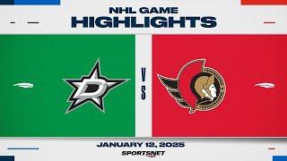 NHL Highlights | Stars vs. Senators - January 12, 2025