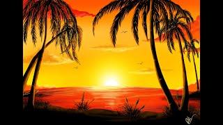 Sunset digital painting . LIVE.. by Poulami Sharma