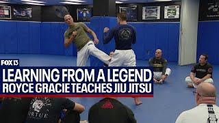 Officers learn jiu jitsu skills from UFC Hall of Famer Royce Gracie