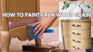 How to Paint FAUX WOOD Grain \\ Dresser Makeover