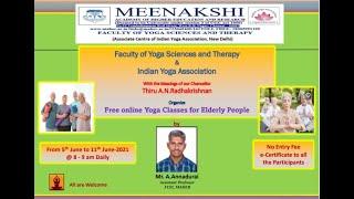 MAHER FYST & IYA Organizes " FREE ONLINE YOGA CLASSES FOR ELDERLY PEOPLE - DAY 2"