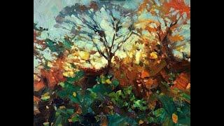 Glowing Trees, acrylic demonstration by Hashim Akib