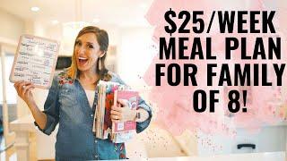 Meal planning - family of 8 for only $25/week! | How to meal plan!