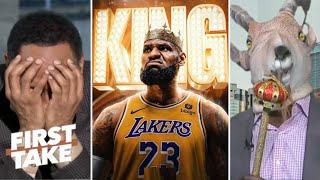 FIRST TAKE | LeBron is the GOAT! - Shannon tell Stephen A. on James post 4th straight triple-doubles