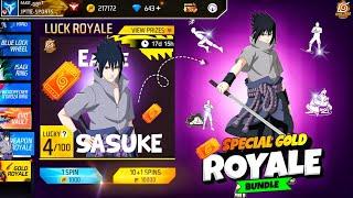 Naruto Gold Royale & Free Sasuke Bundle | free fire x naruto | free fire new event | ff new event