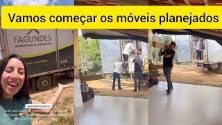 Sara Kellen começou a colocar os móveis planejados