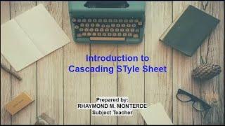 Lesson 1: Cascading Style Sheet