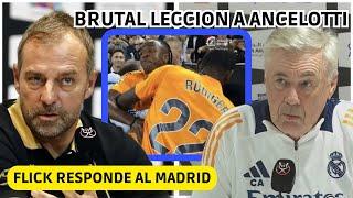  FLICK RESPONDE a ANCELOTTI tras SUS LLOROS CONTRA EL BARÇA! BRUTAL LECCION antes DEL CLASICO