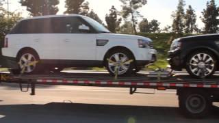 Car Shipping | Open Trailer | Auto Transport Service | Range Rover on trailer