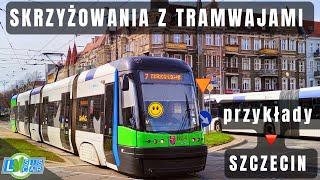 Skrzyżowania z tramwajami w rejonie egzaminacyjnym - Szczecin 