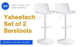 Yaheetech Metal-Plastic Height-Adjustable Bar Stool Installation Guide #barstools