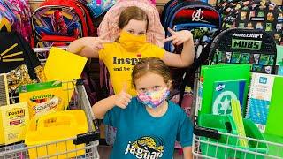 GREEN and YELLOW Back To School Challenge with Sisters Play Toys