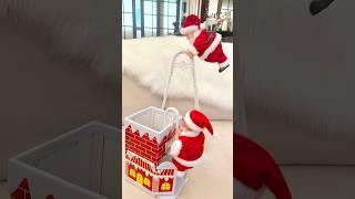 Cute Santa Clause Climbing the Ladder! Santa toys  #shortsvideo #christmas #present #santa