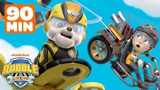 Rubble Is On the Ultimate Double! w/ PAW Patrol Marshall & Skye | 90 Minutes | Rubble & Crew