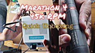 Marathon 45k RPM Engraving Drill Unbox/ try (Quick) | Real or Fake | Dental / jewelry Drill Korean