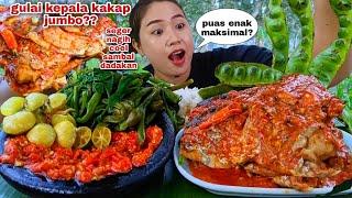 EAT, JUMBO FISH HEAD SPICY CURRY, CHILI SAMBAL, LALAPAN, RAW JENGKOL, PETE, GENJER BOILED