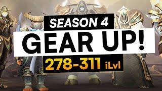 GEAR UP! in Season 4 WoW Shadowlands! 278-311 iLvl | LazyBeast Gearing Guide