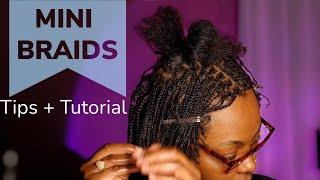 The mini braids are back! Mini braids on my short, type 4, natural hair.