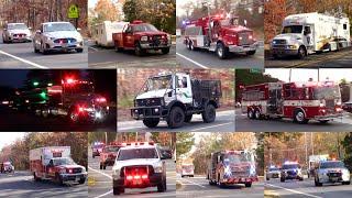 *Massive Fire Truck Response* To A Large Forest Fire In Jackson Nj 11-6-24