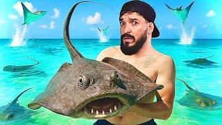 SURVIVING DANGEROUS ENCOUNTER SURROUNDED BY STINGRAYS *THIS WAS TERRIFYING* 