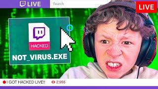 HACKING Little Brother's Twitch Stream! *PRANK*