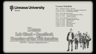 1DV031 - Demo Lab Cloud - 1. Overview of the Web interface